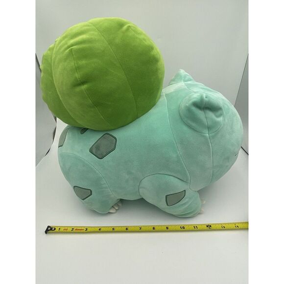 Pokemon Nintendo 15" SLEEPING BULBASAUR Green Plush Stuffed Official Closed Eyes - Picture 10 of 11